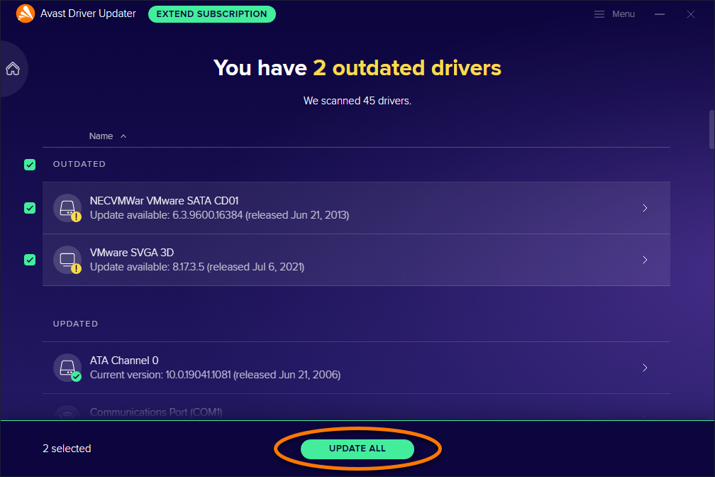 Avast Driver Updater License Keys